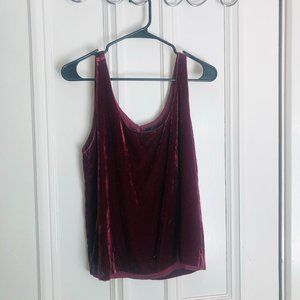 J Crew Deep Red Velvet Size 10 Sleeveless Top